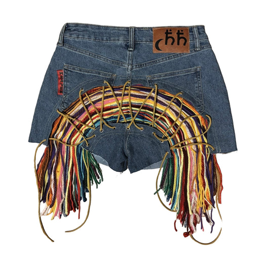 Light Wash Aux Mini Shorts